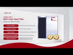 Modulos de azulejos BIPV de acero de color de 520W para hermosos techos