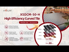 Techo de azulejos de paneles solares fotovoltaicos curvos para soluciones de construcción sostenibles