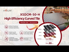 50W paneles solares curvos BIPV tejas de techo voltaje de cortocircuito 8.62A CE TUV certificado